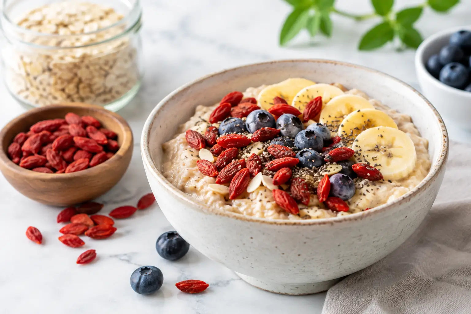 Avoine aux baies de goji : recette minceur du matin