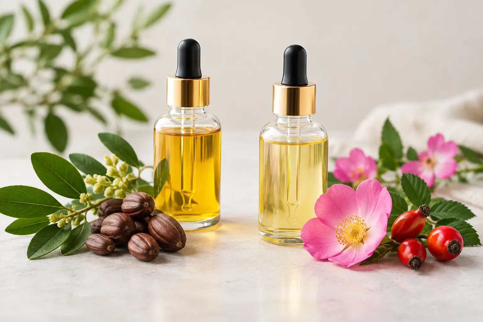 Huile jojoba ou rose musquée : laquelle choisir ?