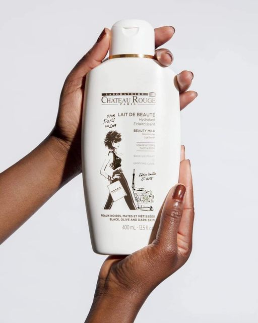 Chateau Rouge Lait de beauté hydratant éclaircissant , soin unifiant pour visage et corps