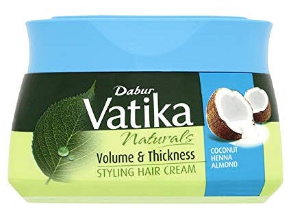 Vatika Dabur Crème cheveux « Volume et épaisseur »  extraits de noix de coco, de ricin et de henné (210 ml )