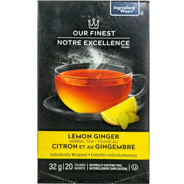 Our Finest tisane au citron et au gingembre, 32 g x 20 sachets