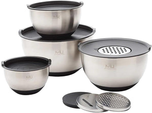 MIU Lot de 4 bols mélangeurs en acier inoxydable
