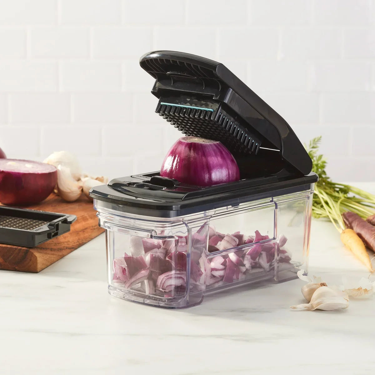 Cuisine Hachoir à Légumes et fruits avec 2 Lames Interchangeables