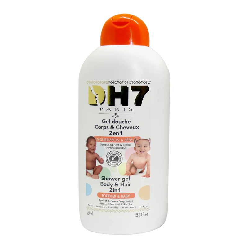 DH7 Paris - Gel douche enfants et bébés corps et cheveux 25.33 fl. oz: Abricot et pêche