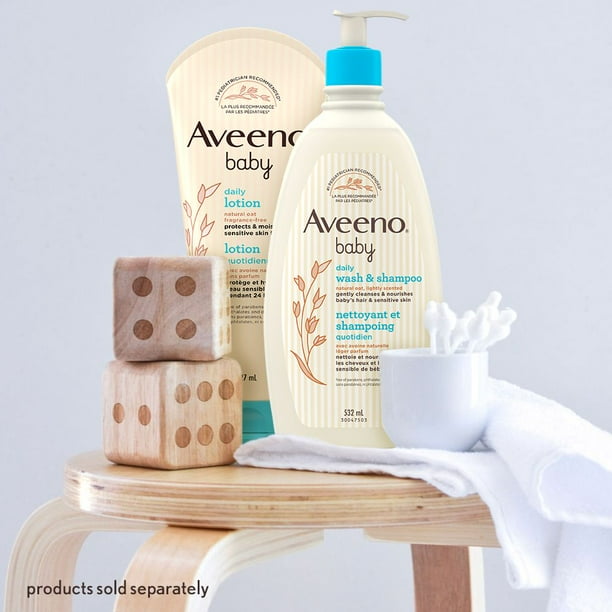 Aveeno Gel nettoyant et nourrissant corps et cheveux pour bébé - NATURELLE | 532 ML