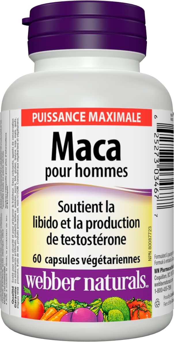 Complement Alimentaire Maca , soutient la libido et la production de testosterone
