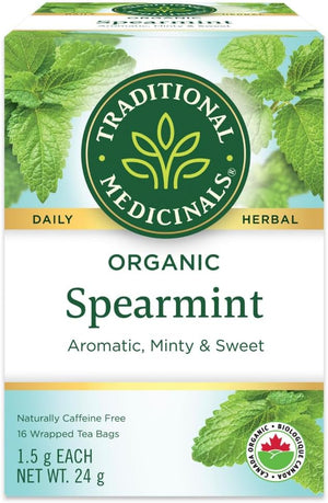 Tisane biologique à la menthe verte, rafraîchissante et mentholée,