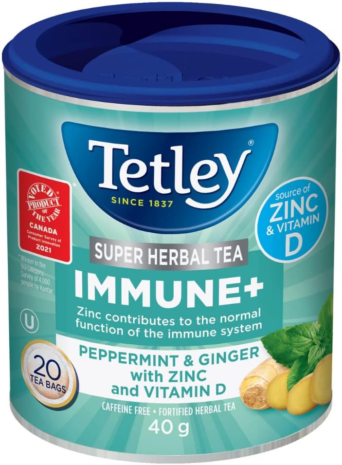 Tetley Super apaisant à base de plantes,  Immunité plus 20 sachets