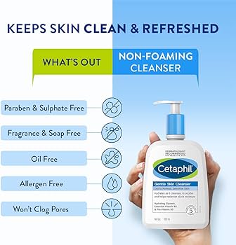 Cetaphil Gel douche nettoyant doux pour la peau 1 Litre