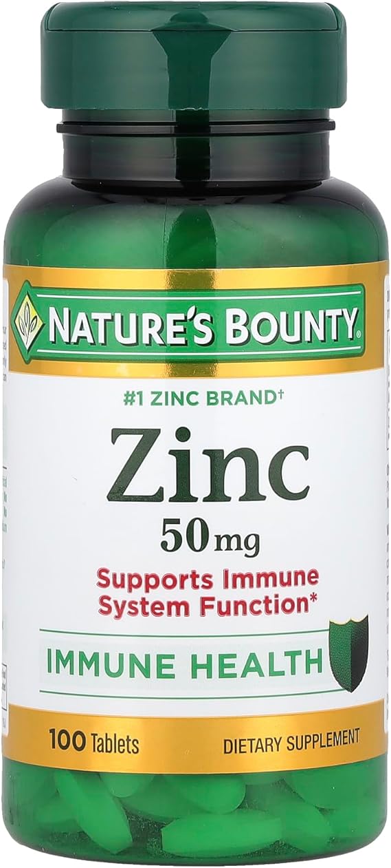 Complement alimentaire Zinc, Soutien immunitaire, 50 mg, 100 unités