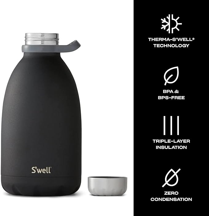 S'well Bouteille isotherme Roamer en acier inoxydable  Noir