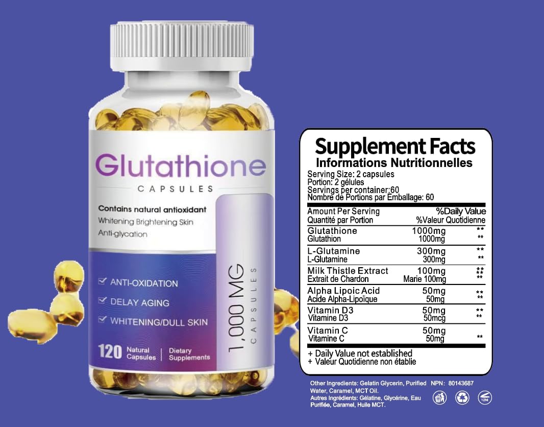 Glutathion liposomal | Source d'antioxydants 120 comprimés