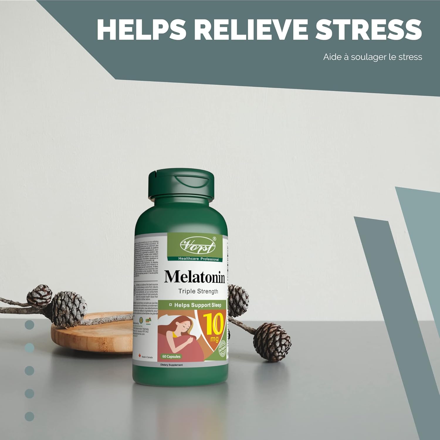 Mélatonine 10 mg avec vitamine B12 - 60 gélules