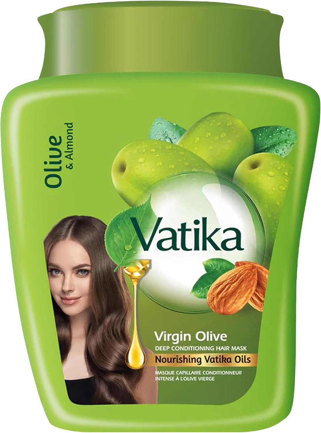 Dabur Vatika  Masque Revitalisant pour cheveux & perruque  à l’huile d'olive - Cheveux secs, ternes et sans vie 1 kg