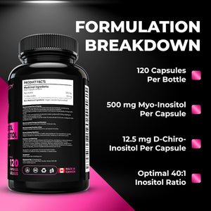 Nutratology Myo-Inositol &amp; D-Chiro Inositol 120 Capsules