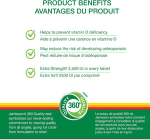Complement Alimentaire - Vitamine D3 2500 UI 450 comprimés