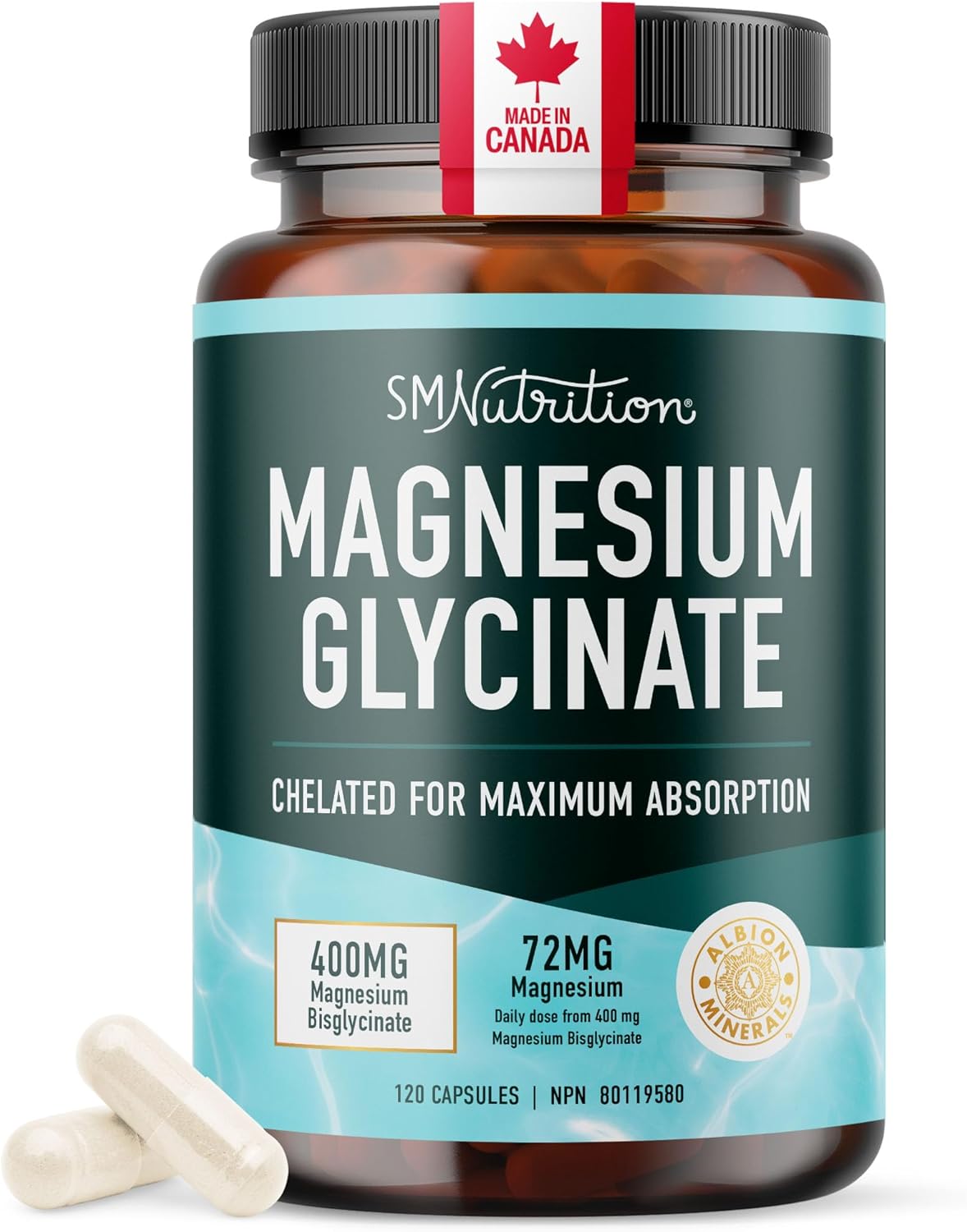 Complement Aliementaire Glycinate de magnésium 400 mg | 120 Cap