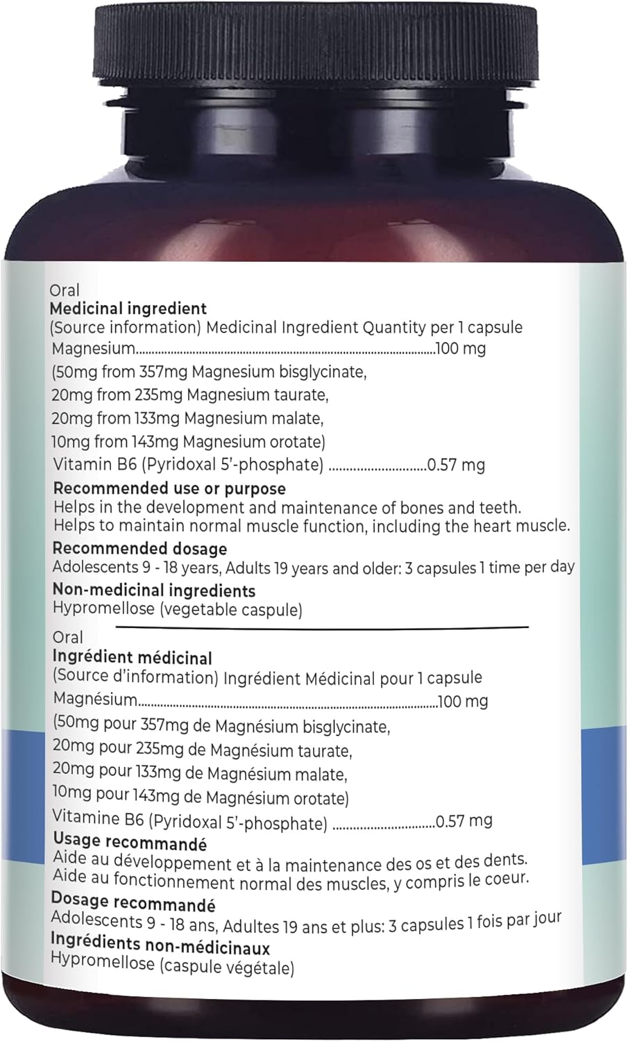 Complément  Magnésium complexe – Glycinate, Taurate, Malate, Orotate 4:1