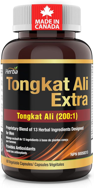 Herba Tongkat Ali  - vitalité masculine.  Extrait 200:1  - de 10 000 mg | 60 gélules végétales