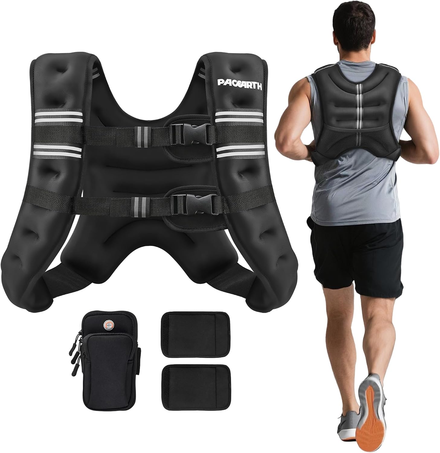 Gilets de poids corporel ajustables 9,46 kg| Musculation, course, marche, perte de poids