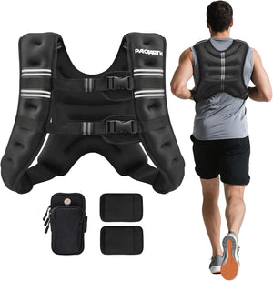Gilets de poids corporel ajustables 9,46 kg| Musculation, course, marche, perte de poids