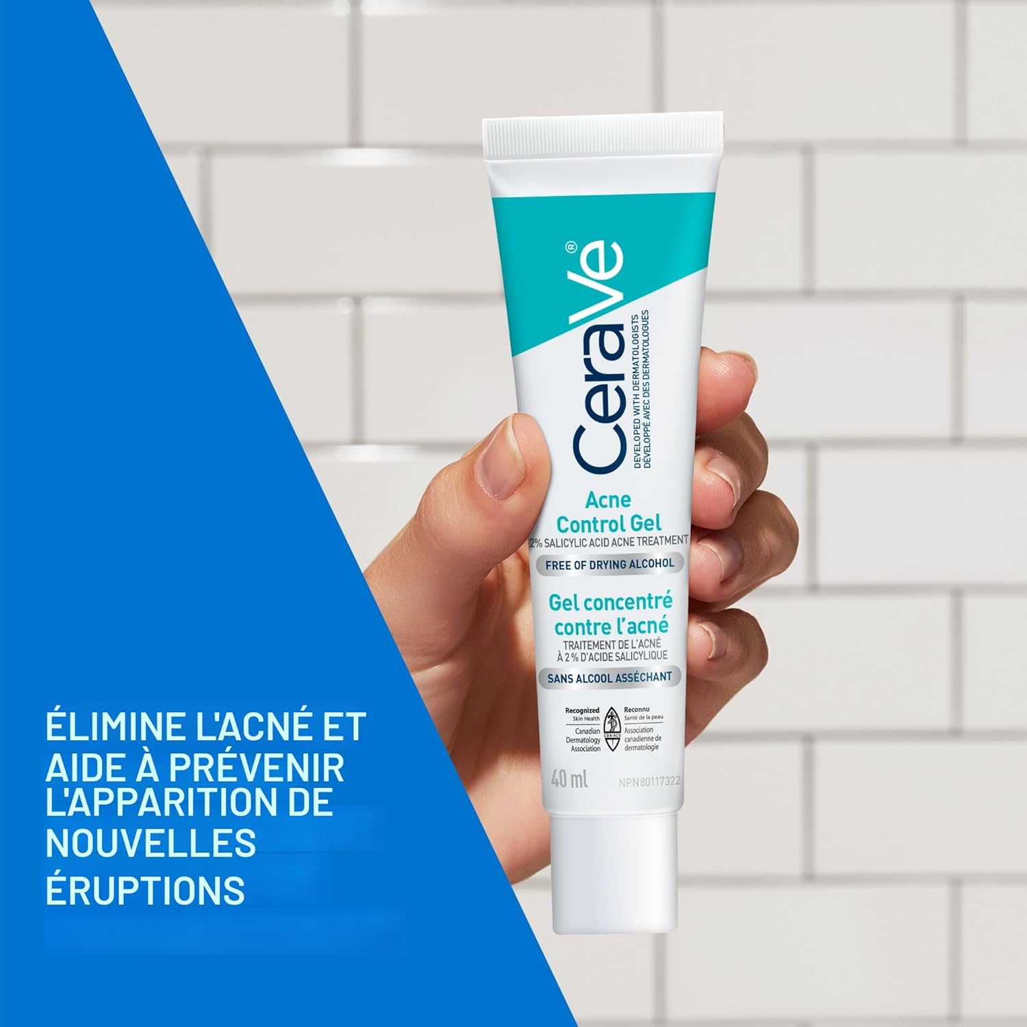 CeraVe Gel anti-acné pour le visage, les boutons. 40ml