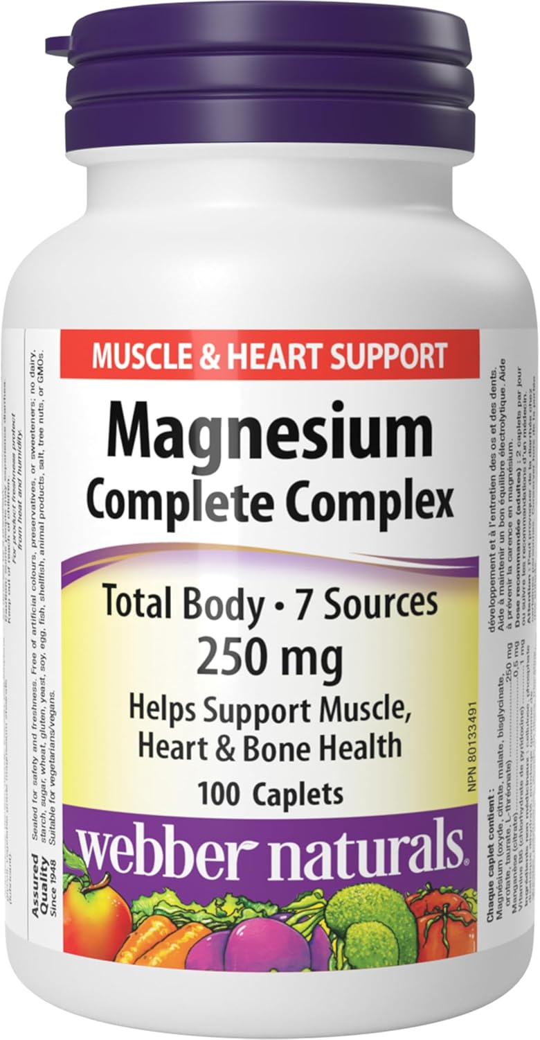 Complement Alimentaire -  Magnésium Complexe 7 sources , 100 caplets