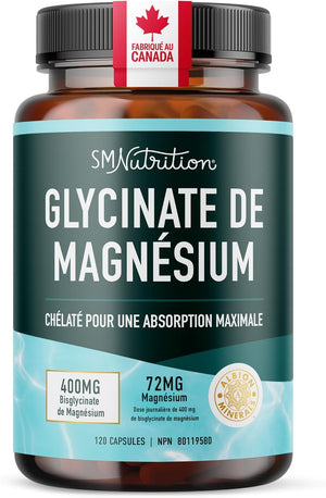 Complement Aliementaire Glycinate de magnésium 400 mg | 120 Cap
