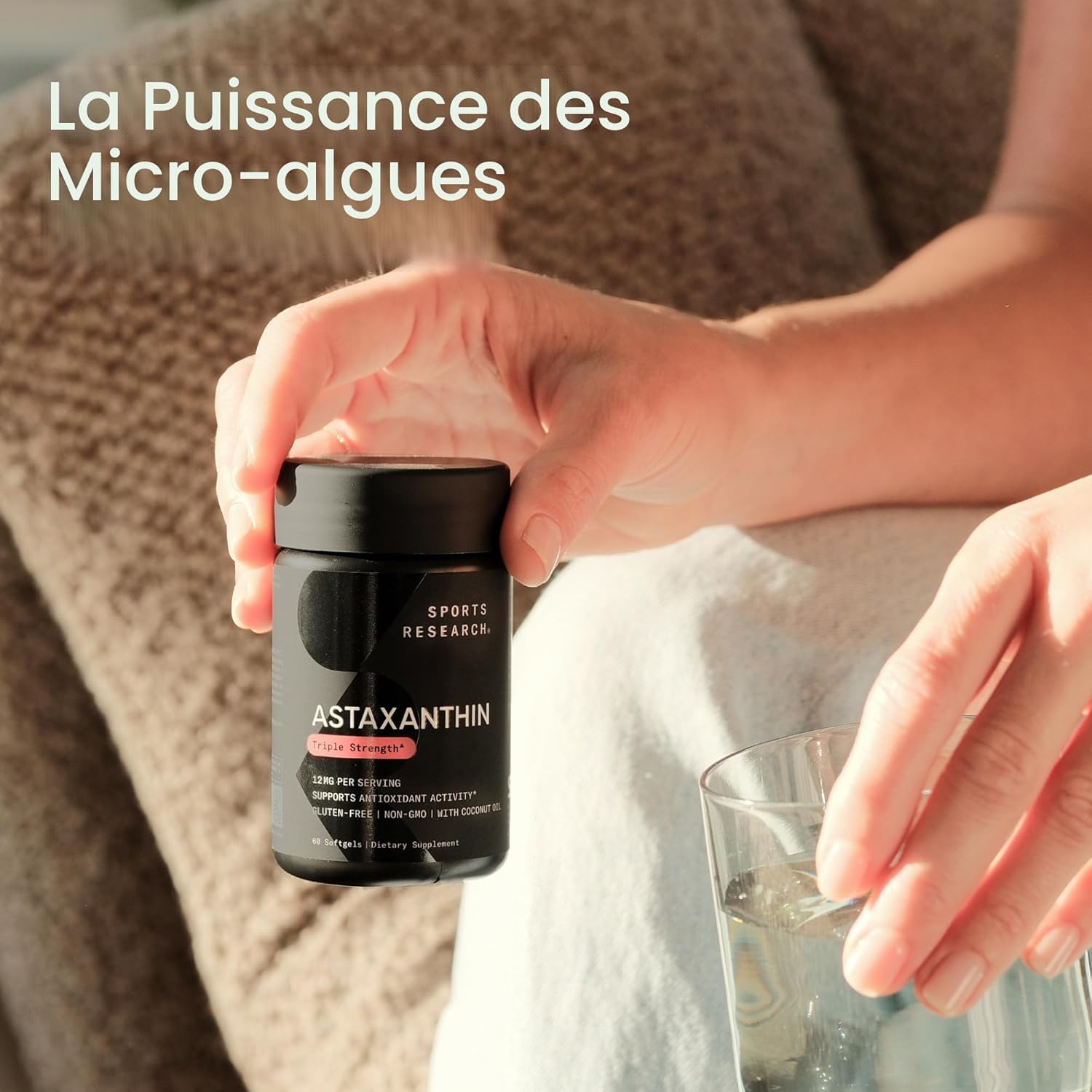 Complement Alimentaire Astaxanthine - 12 mg - 60 gélules pour adultes