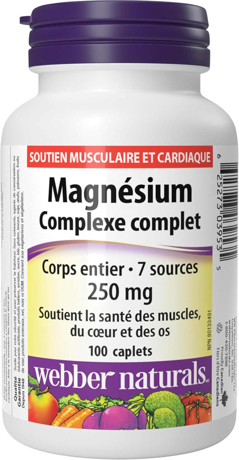 Complement Alimentaire -  Magnésium Complexe 7 sources , 100 caplets
