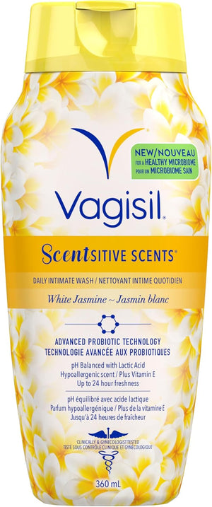 Vagisil Nettoyant féminin pour zones intimes - testé par les gynécologues, 360 ml, jasmin bl