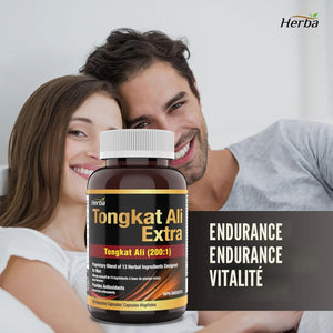 Herba Tongkat Ali  - vitalité masculine.  Extrait 200:1  - de 10 000 mg | 60 gélules végétales