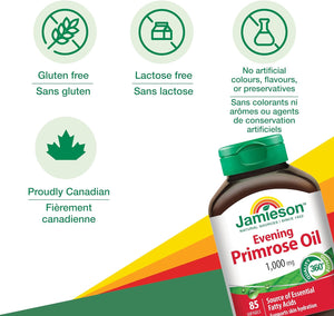 Jamieson Gélules d'Huile d’Onagre 500 mg 90 + 90 gélules