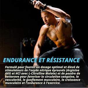 L-Arginine et L-citrulline | Endurance, entraînement et performance pour homme