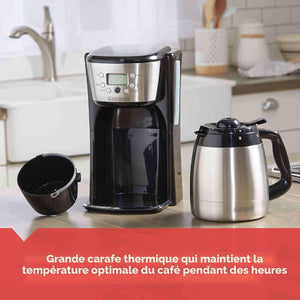 électroménager | Machine à café Cafetière 12 tasses programmable Carafe thermique