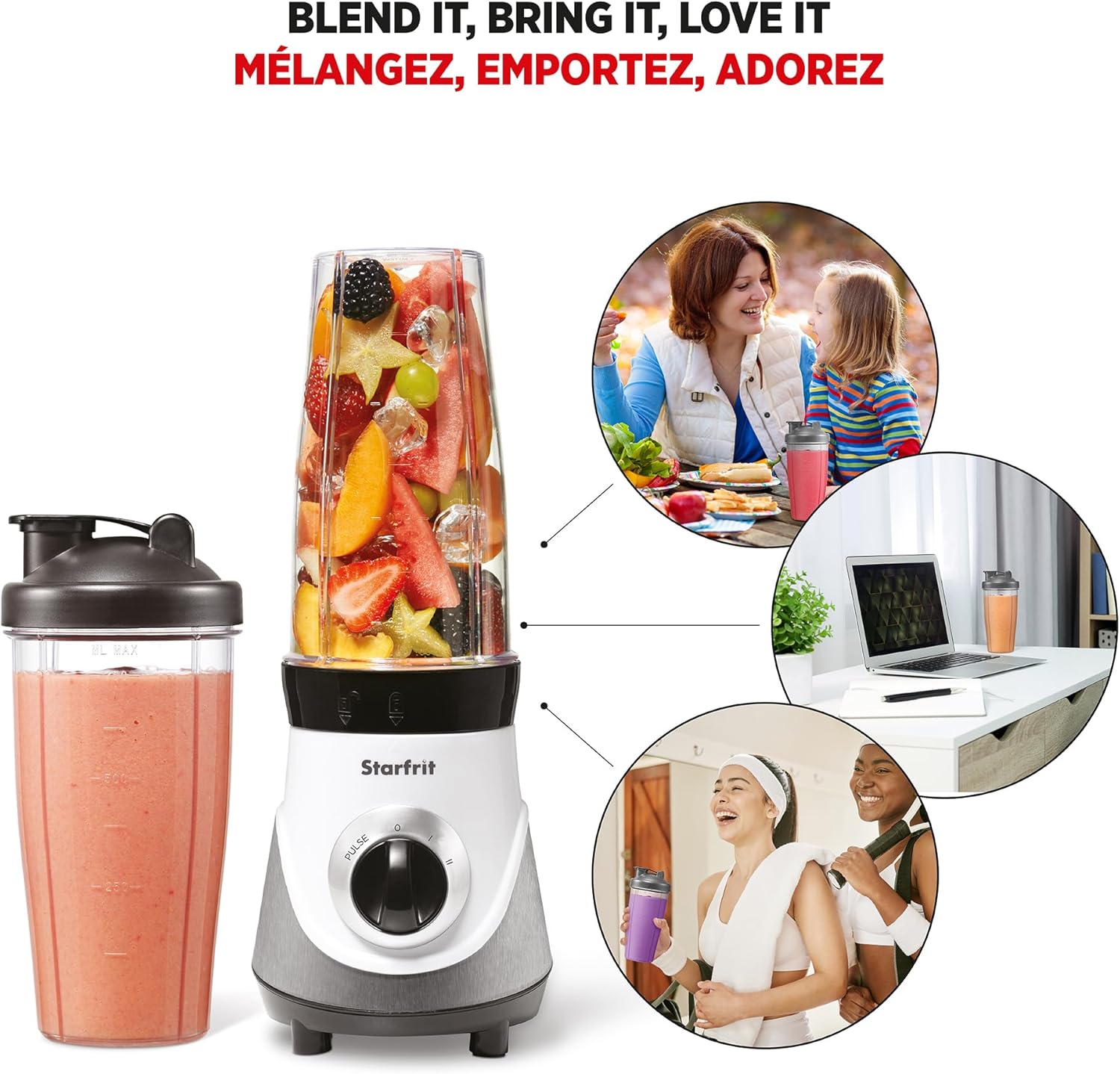 Mélangeur personnel électrique - Deux tasses de 828 ml - Marque Canadienne