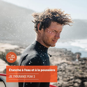 Fitness | Écouteurs actifs sans fil - JBL Endurance Peak 3 Jusqu'à 50 heures de lecture au total NOIR