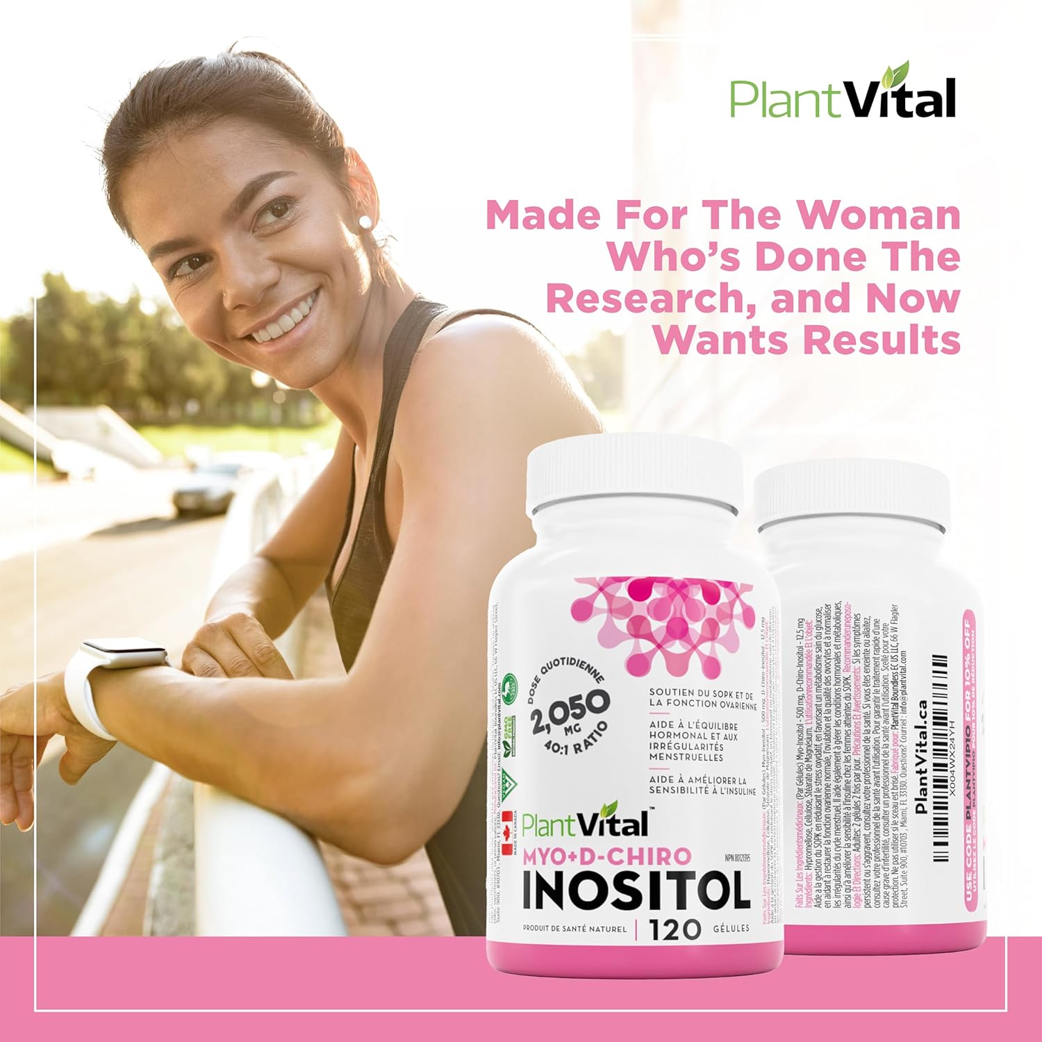 Complément alimentaire Nutratology Myo-Inositol & D-Chiro Inositol 120 Capsules