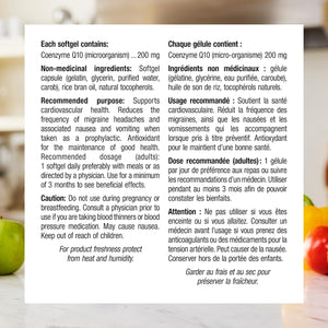 Complement alimentaire | Coenzyme Q10 (CoQ10) 200 mg, 60 gélules, antioxydant à haute puissance
