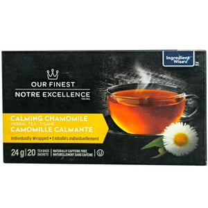 Our finest tisane apaisante à la camomille, 24 g, 20 sachets de thé