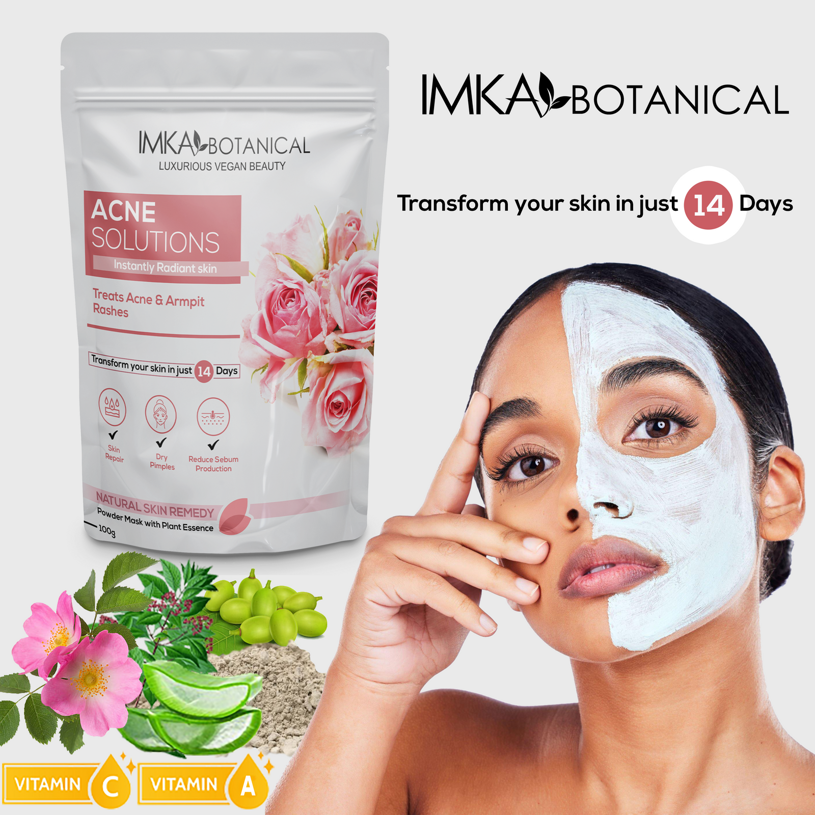 IMKA Masque Botanical traitement Acnéique 50g