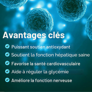 Complement Alimentaire Acide alpha-lipoïque  600 mg, 120 gélules
