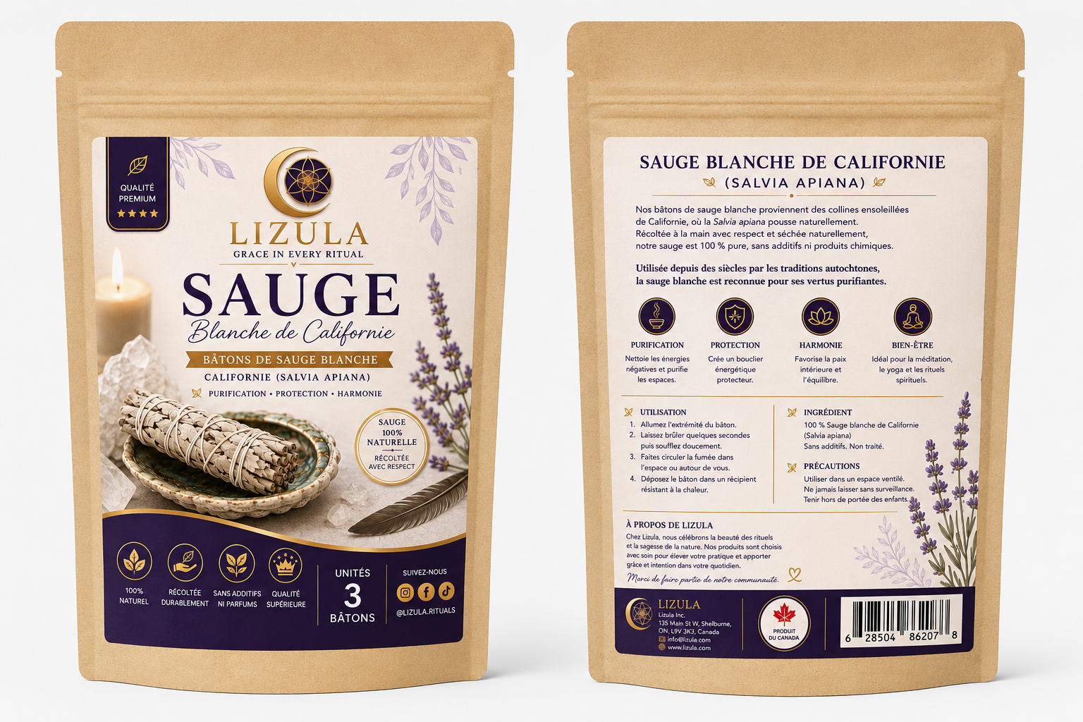 Sauge Blanche de Californie (White Sage) - Purification, Protection et Déblocage Énergétique