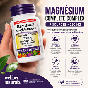 Complement Alimentaire -  Magnésium Complexe 7 sources , 100 caplets