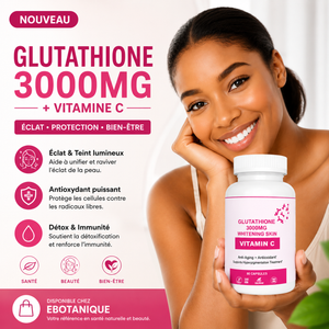 Glutathione 3000 mg + Vitamine C – Éclat, Protection et Bien-être 60 Capsules