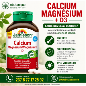 Complement alimentaire | Calcium magnésium avec vitamine D3, 500 caplets