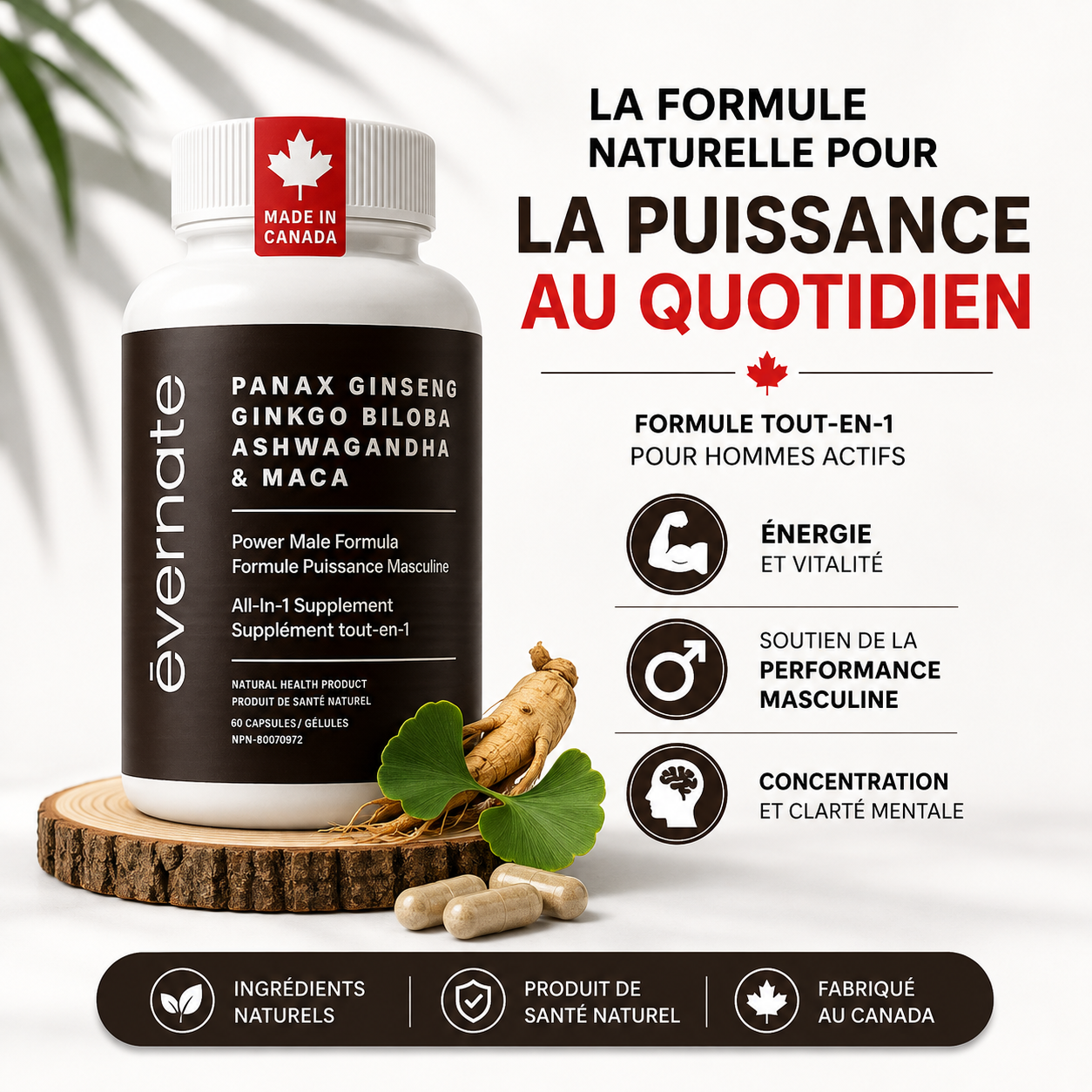 Complement alimentaire | ALL-IN-ONE Formule Performance Homme et vitalité