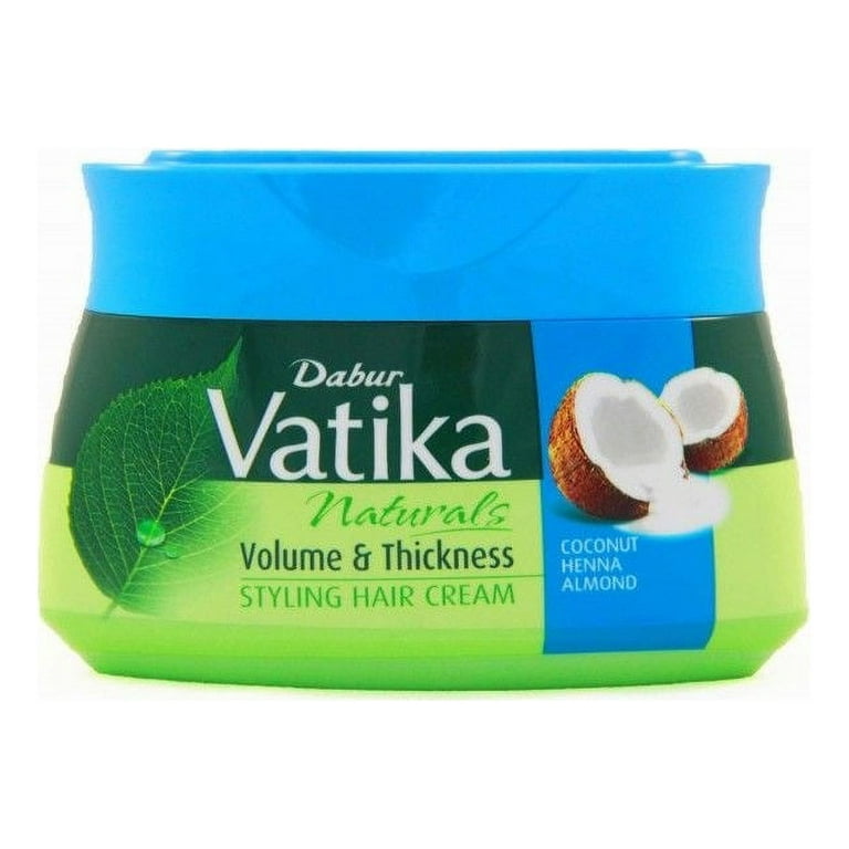Vatika Dabur Crème cheveux « Volume et épaisseur »  extraits de noix de coco, de ricin et de henné (210 ml )