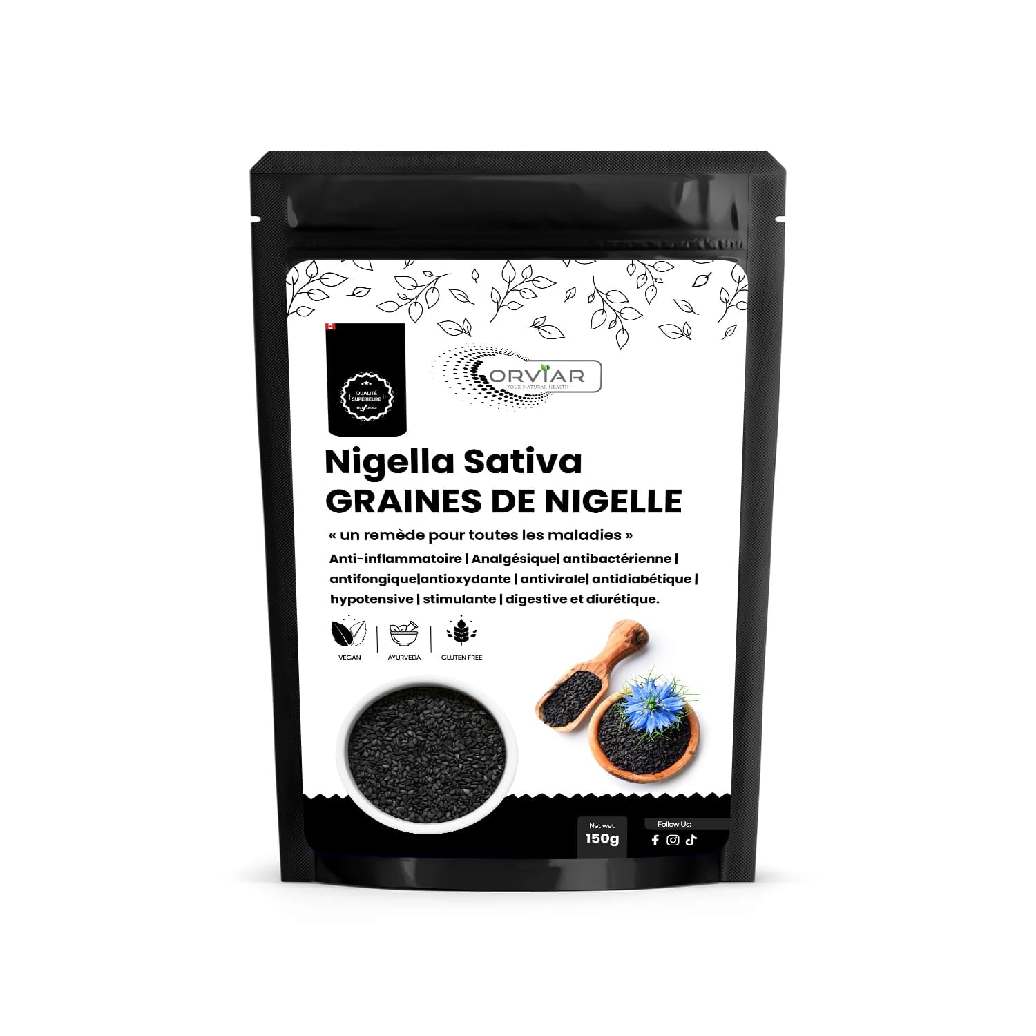 Graines De Nigelle Bio - Pot De 275g Pour Cuisine Et Bien-être Naturel