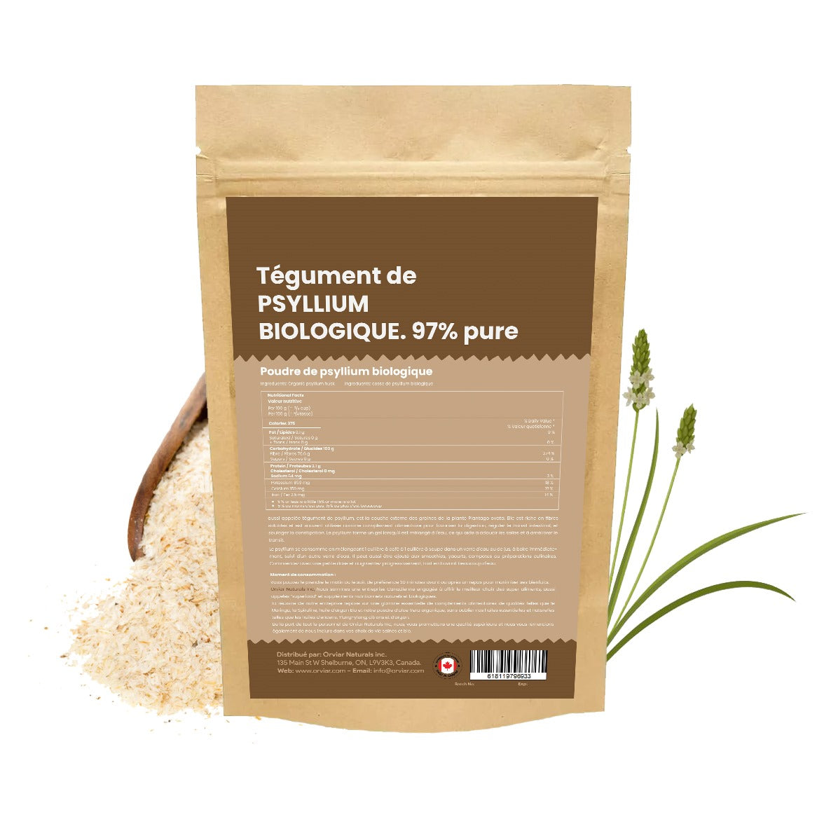 Poudre de psyllium pour le soutien digestif - Ebotanique | Cameroun 